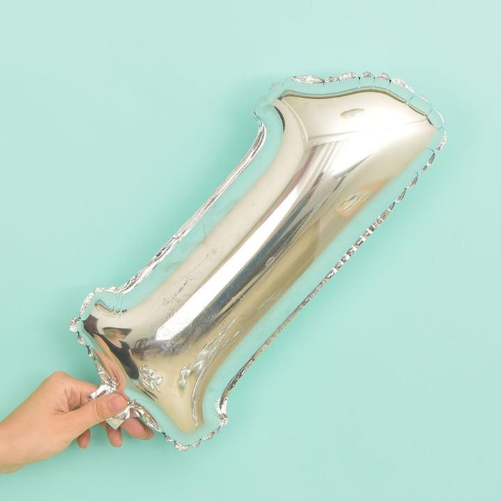 Produktbild Ueli Express Folien Ballon Ziffer 1 40cm Silber (1 x)