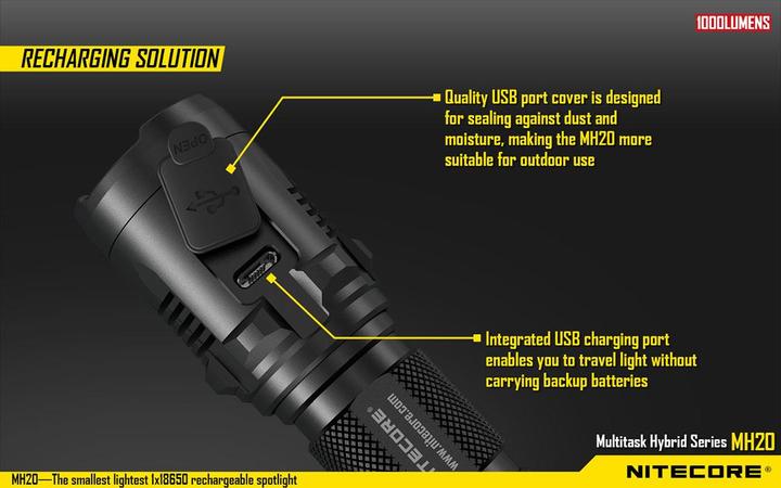 Produktbild Nitecore MH20 Neutral White (10.50 cm, 1000 lm)
