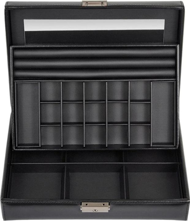 Sacher 44.107.0104N04 - Jewellery box Isa black exclusive black (leather)