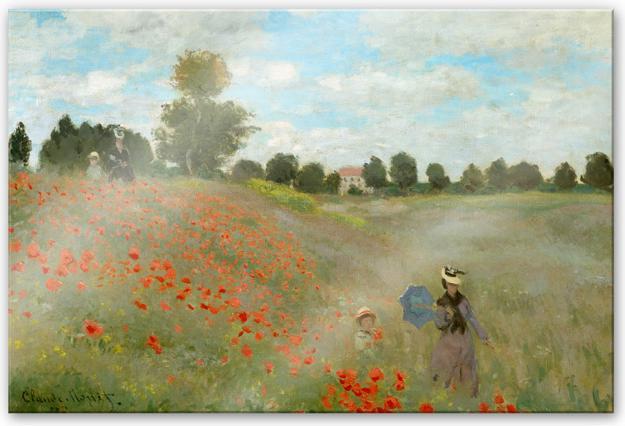 Image du produit Trenddeko Monet - Champ de coquelicots près d'Argenteuil (200 x 130 cm)