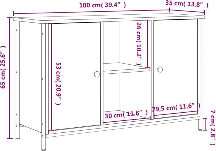 Produktbild VidaXL Daisy (100 x 35 x 65 cm)