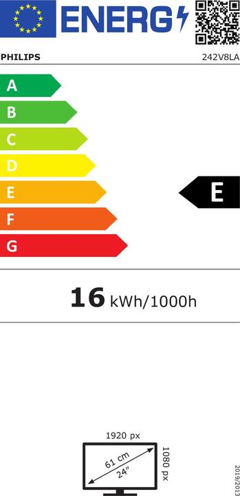 Etichetta energetica Philips 242V8LA/00 (1920 x 1080 pixel, 23.80")