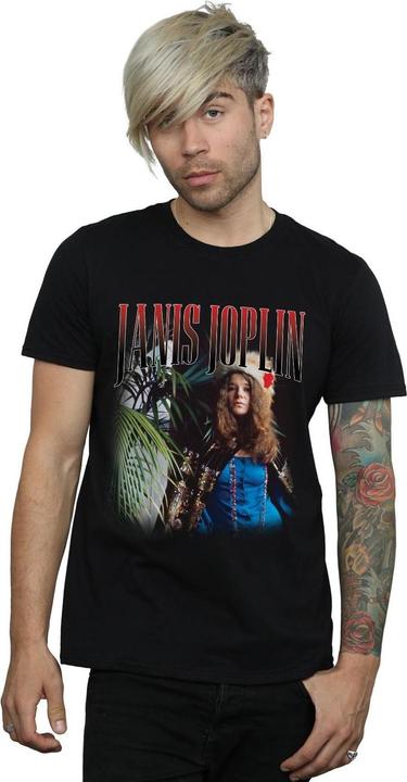 Actual product image Janis Joplin Mens Baron Homage T-Shirt (L)