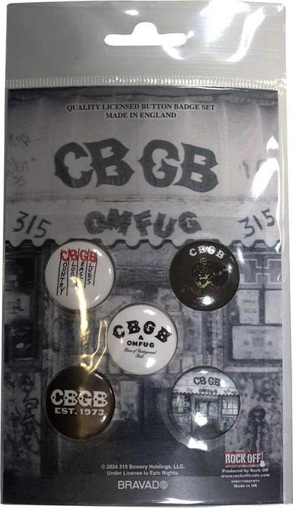 Actual product image CBGB Logo Badge (Pack of 5)