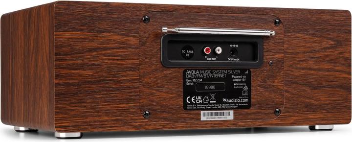 Produktbild Audizio DAB+ Radio Avola Silber, Radio Tuner: FM, DAB+ (DAB+, FM, Bluetooth, WLAN)