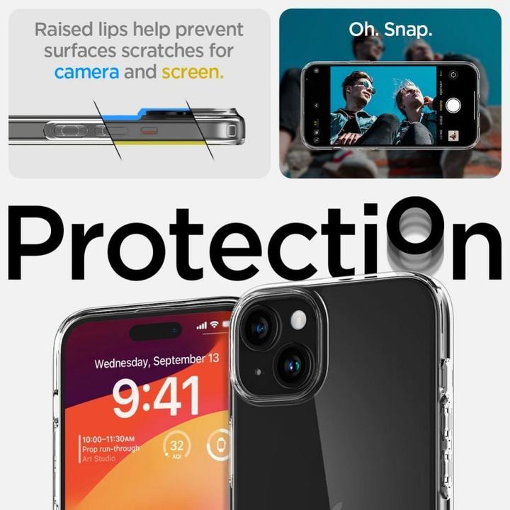 Productafbeelding Spigen Vloeibaar kristal iPhone 15 6,1" kristalhelder ACS06786 (Apple iPhone 15)