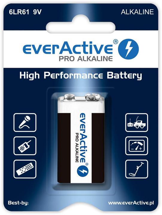 Immagine prodotto Everactive Batteria alcalina 6LR61 9V (R9*) Pro (1 pz., AA, 650 mAh)