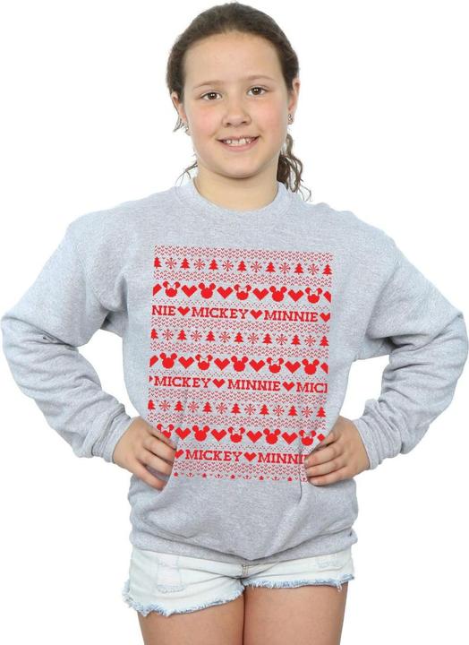 Immagine prodotto Disney Mickey And Minnie Christmas Fair Isle Felpa Ragazze (128)
