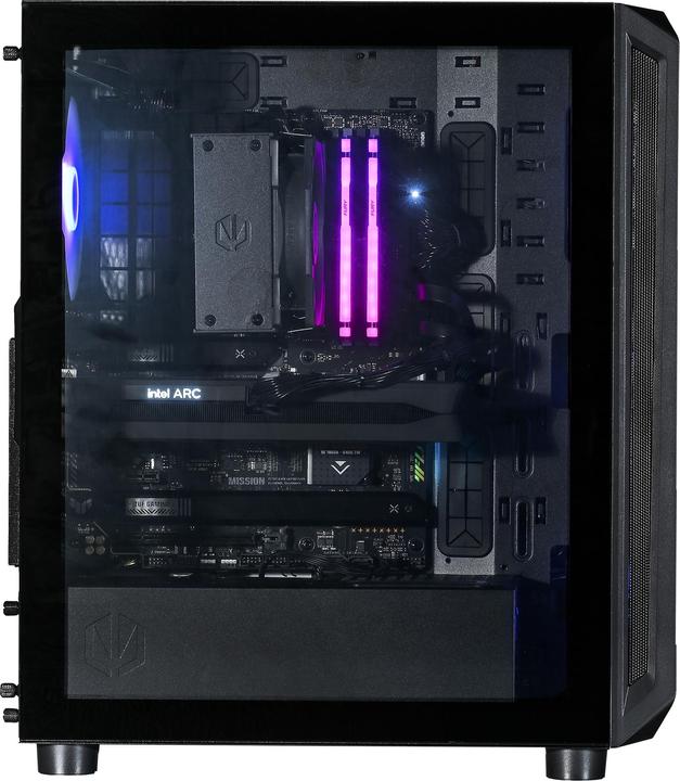 Image du produit Actina 5901443410270 PC AMD Ryzen™ 5 7500F 32 GB DDR5-SDRAM 1 TB SSD Intel Arc B580 Midi Tower Black (AMD Ryzen 5 7500F, 32 Go, 1000 Go, Arc A380)