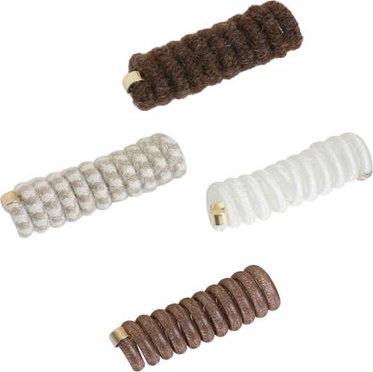 Image du produit Trisa Fashion Long Twister Marron 4 pcs. (Élastiques à cheveux)