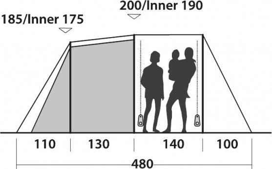 Produktbild Easy Camp Huntsville 600 Tunnelzelt (Tunnelzelt, 12.90 kg, 6 Personen)