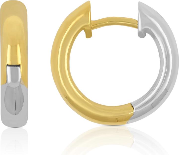 Actual product image Muau Creoles (750, White gold, 18 K yellow gold)
