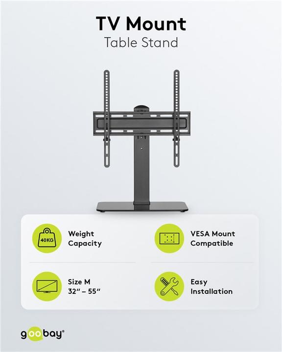 Actual product image Goobay TV stand Basic Fix (Universal, 55", 40 kg)