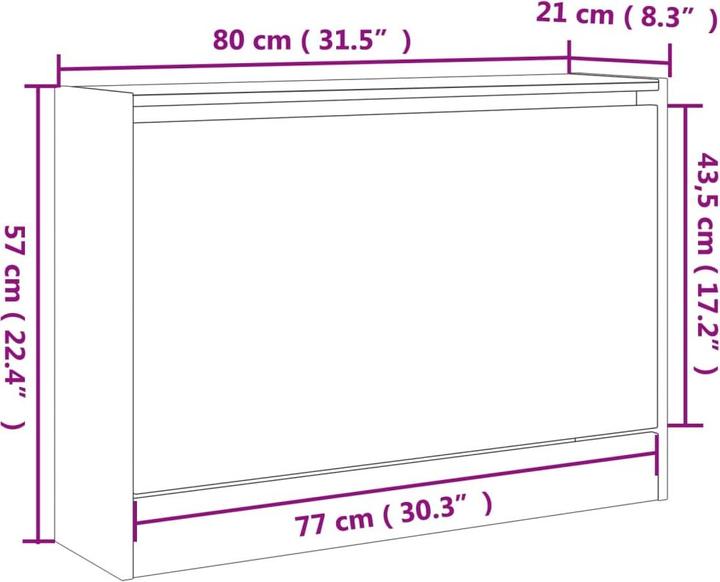 Image du produit VidaXL Jennica (80 x 21 x 57 cm)