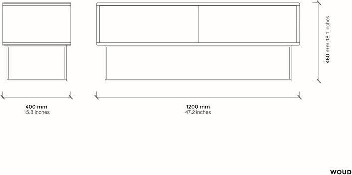 Actual product image Woud virka (120 x 40 x 47 cm)
