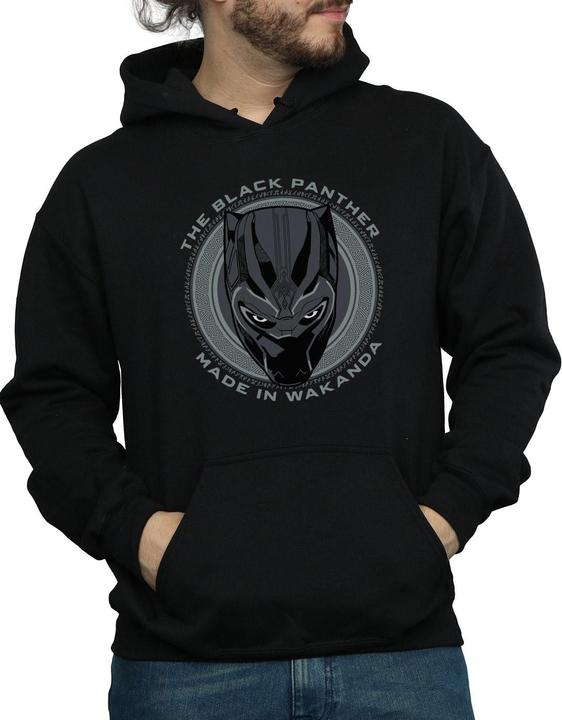Immagine prodotto Black Felpa con cappuccio in cotone Made In Wakanda (L)