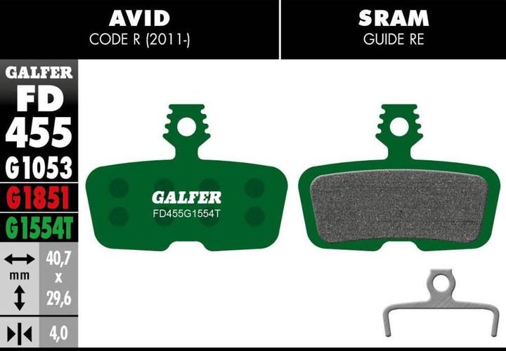 Galfer Bike Pro Bremsbeläge (Shimano, SRAM, Avid, Semi-Metallisch)