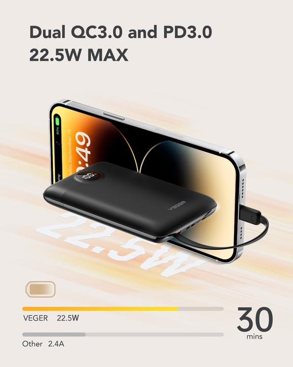 Produktbild Veger C11 (10000 mAh, 22.50 W, 38.50 Wh)