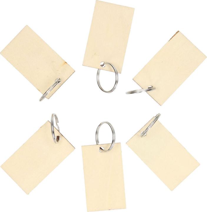 Actual product image Lobbes Wooden key ring, 6 pcs.