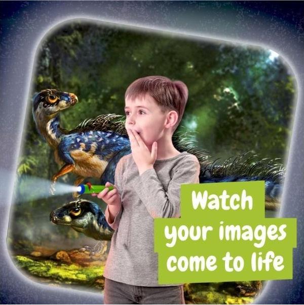 Image du produit Science4you Lampe torche Dino pour enfants de 4+ ans - Jouet dinosaure : lampe projecteur avec 2 projecteurs