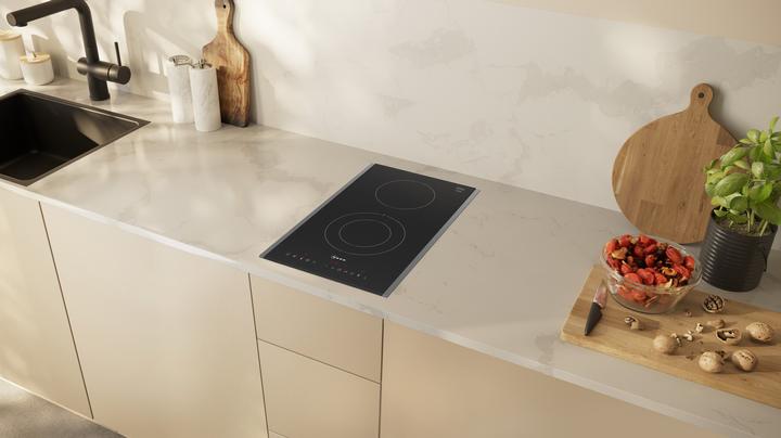 Actual product image Neff N 70, Domino hob, Electric, 30 cm, Black, With overlying frame, T13TDF9L8