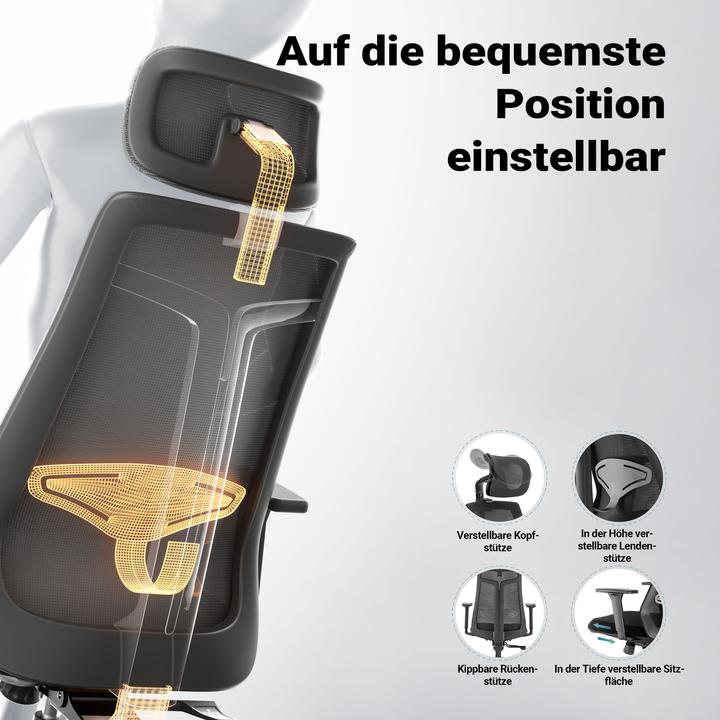 Actual product image Wiltec Ergonomic office chair