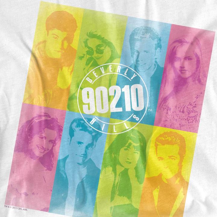 Actual product image 90210 Unisex Adult Color Block of Friends T-Shirt (XXL)