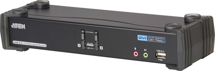Aten CS1782A, 2 Port USB Hub KVM Switch with 3D, DVI & 7.1