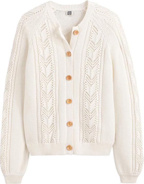 Produktbild La Redoute Collections Cardigan aus Pointelle-Strick (XS)