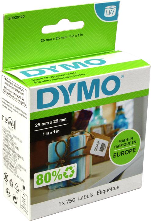 Image du produit Dymo S0929120 étiquettes carrées à usages multiples