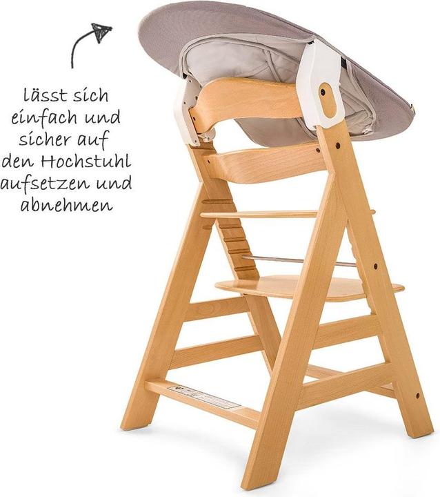 Produktbild Hauck Hochstühle Alpha Plus Natur Newborn Set - 4-tlg. Hochstuhl + (Hochstuhl)