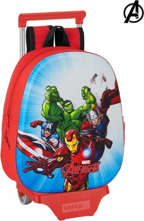 Produktbild Schulrucksack 3D mit Rädern 705 The Avengers Rot (10 l)