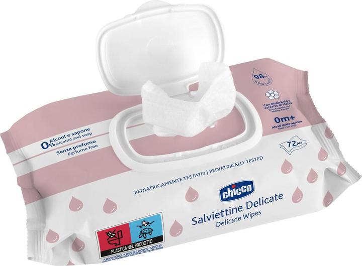 Image du produit Chicco Lingettes nettoyantes DELICATE, avec flip cover,72 pcs - 0m (72 pièce(s))