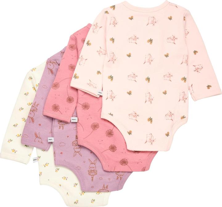 Image du produit Pippi Body à langer manches longues (lot de 4) Dusty Rose Gr. 74 (74)