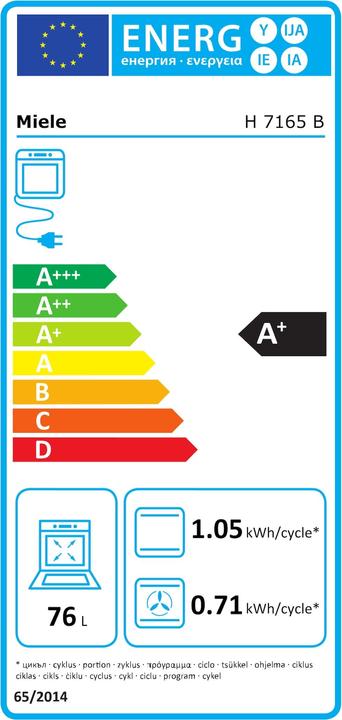 Energie-Label Miele H 7165 B