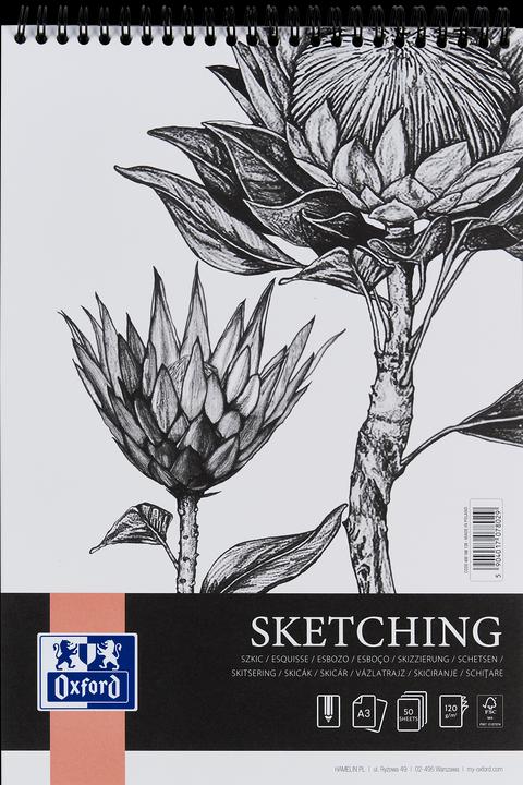Image du produit Oxford Skizzenblock (A3, Blanc, Couverture souple)