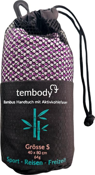 Actual product image Tembo Tembody Bambus Reisehandtuch Lila S