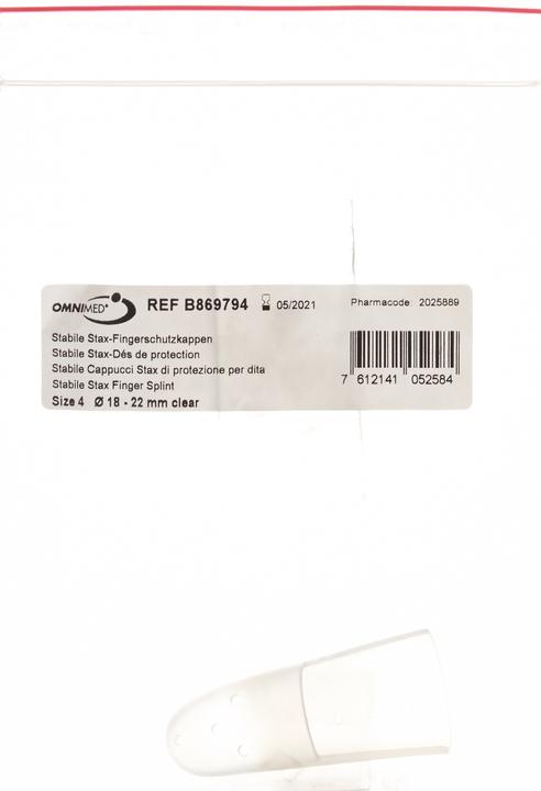 Omnimed Stax finger protection caps perforated transparent (4)