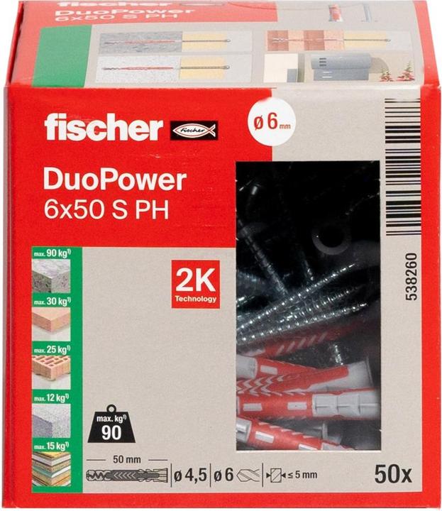 Image du produit Fischer Cheville 2 éléments (50 pcs)