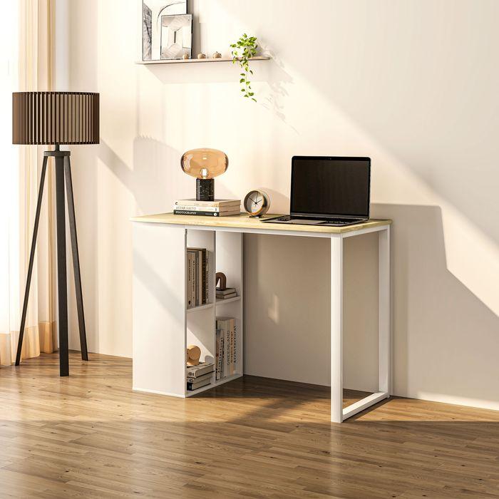Produktbild Swisshandel24 Kompakter Computertisch, Moderner Schreibtisch, 100 x 54 x 75 cm, Weiss