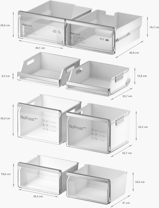 Actual product image Bosch Hausgeräte BOSC Multi Door fridge-freezer combination (574 l)