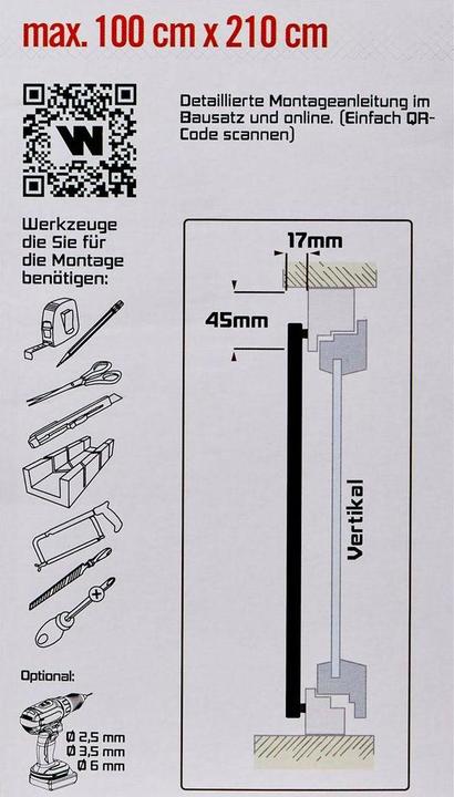 Image du produit Windhager Porte à cadre tendeur Plus (100 x 210 cm)