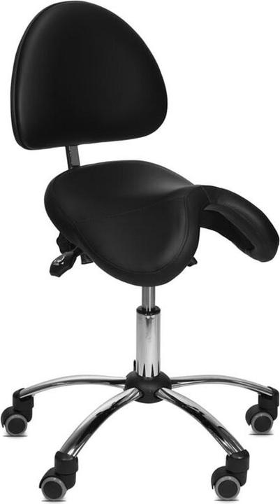 Produktbild Teqler Praxis Sattelstuhl mit Lehne schwarz