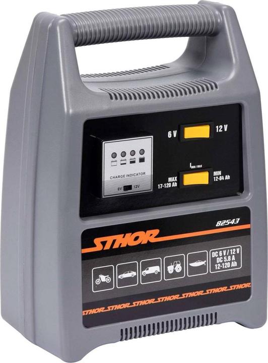 Image du produit Sthor 6V/12V Chargeur de batterie automatique 8A 120Ah (12V, 8 A)