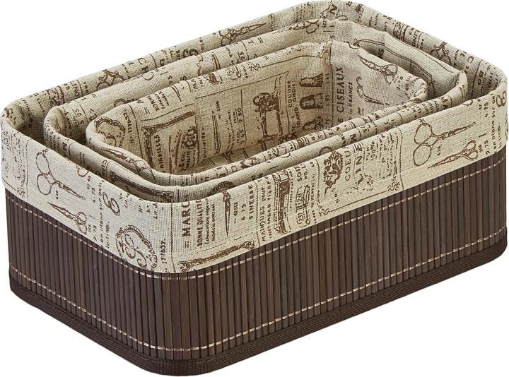 Actual product image Relaxdays storage basket (3 x, 30 x 20 x 12 cm)