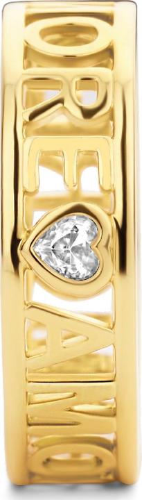 Produktbild Ti Sento Milano Ring Amore mit Zirkonia vergoldet 12227ZY (56, 925 Silber)