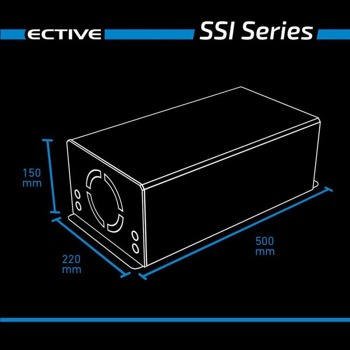 Actual product image Ective SSI 20 Sine wave inverter 24V 230V 2000W Inverter MPPT solar charge controller