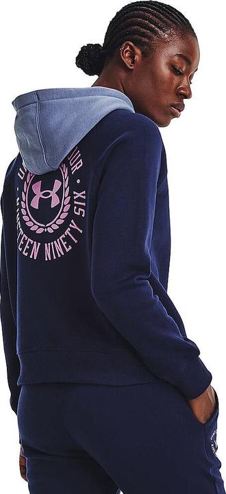 Image du produit Under Armour Sweat à capuche femme Rival Fleece CB bleu marine 1373031 410 (S)