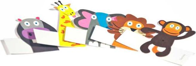 Actual product image Pukaca Paper finger puppet set. 8 jungle animals (8 x)