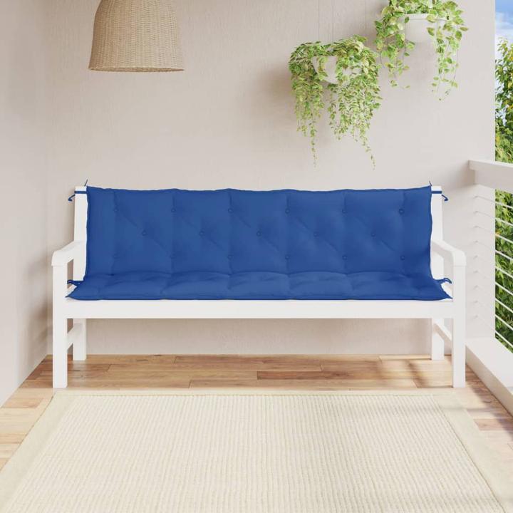 Actual product image VidaXL Garden bench cushions 2 pcs. O x ford fabric (180 x 50 x 7 cm)